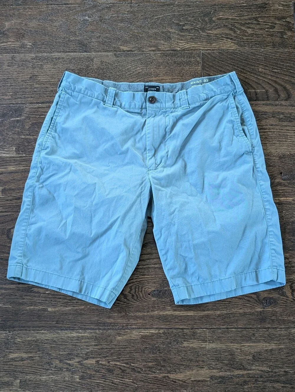 J. Crew Stretch Flat Front Shorts Light Slate Blue